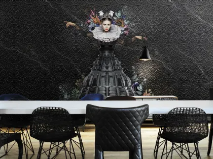Carta da parati raffigurante la regina di Marcel Wanders Athena di London Art