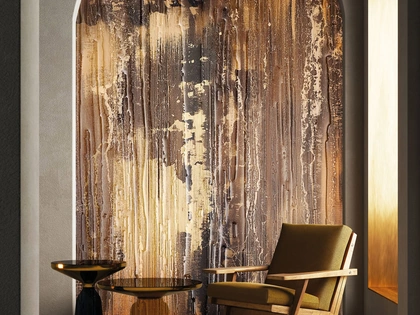 Carta da parati Dance Of Golden Shadows di London Art