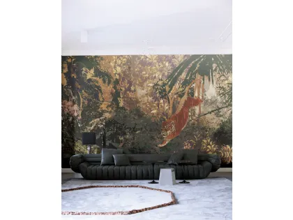 Carta da parati con salto di tigre Gobelin II di London Art