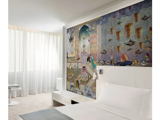 Carta da parati in stile orientale Mondrian Doha di London Art