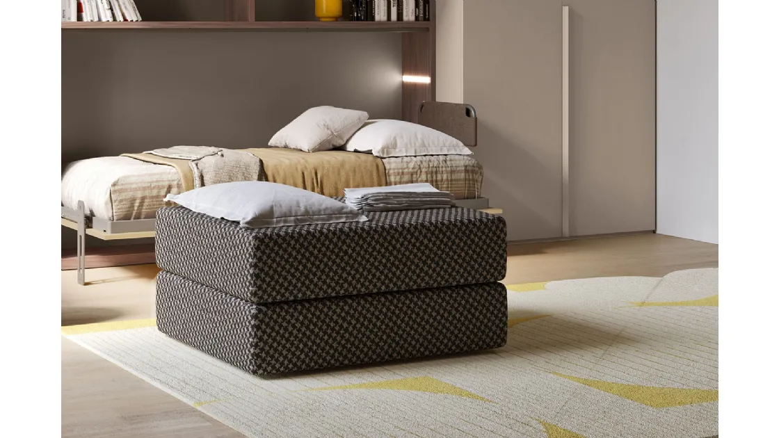 Pouf letto Inmotion aperto di Clever