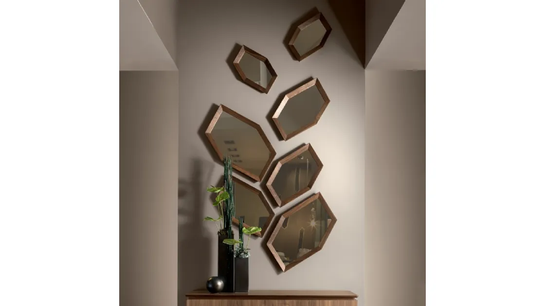 Specchiera Leonardo Hexagone di Arte Brotto