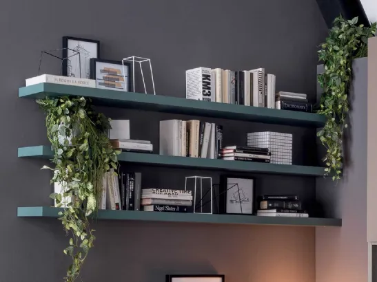 Mensola lineare in legno laminato Start di Clever