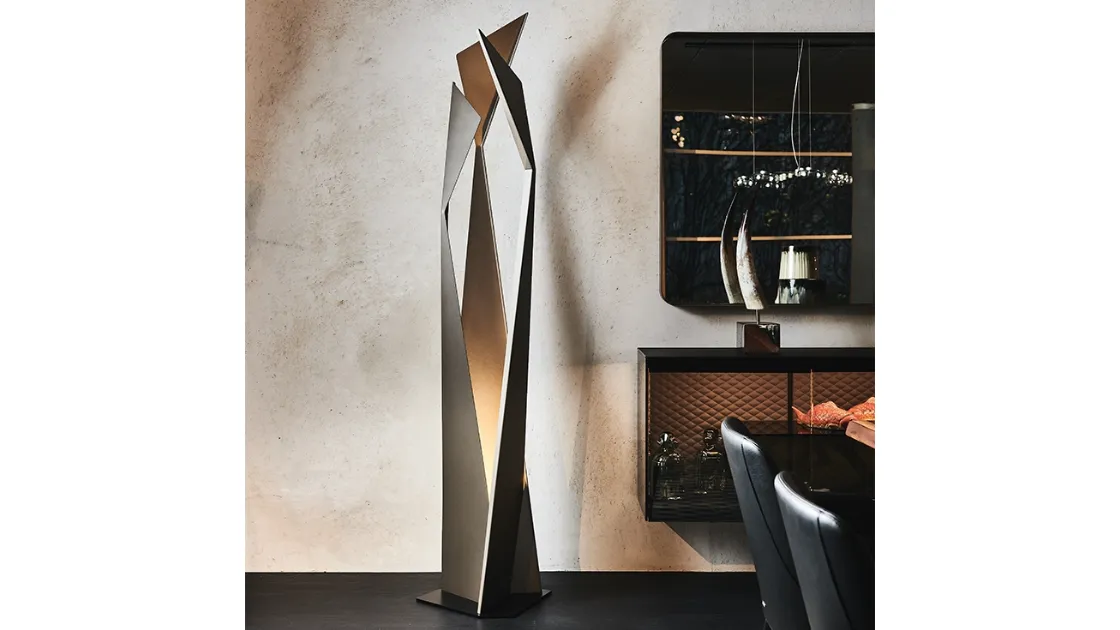 Lampada da terra in acciaio Thriller di Cattelan Italia