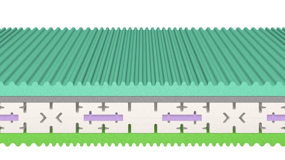 Materasso matrimoniale in ecomemory ad altissimo spessore e lattice Windy di Morfeus