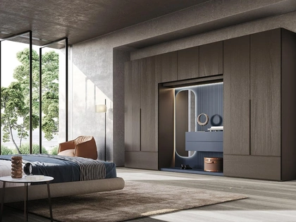 Armadio in legno con ante battenti Comp N26 di Mobilgam