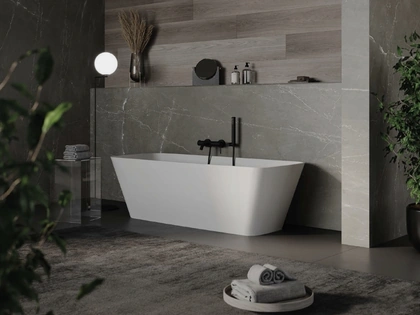 Vasca da Bagno freestanding Lola in resina e gelcoat bianco opaco di Vanita Docce