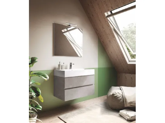 Mobile da Bagno sospeso in laminato Up & Down 12 di Puntotre