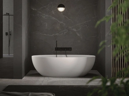 Vasca da Bagno freestanding Mar in resina e gelcoat bianco opaco di Vanita Docce