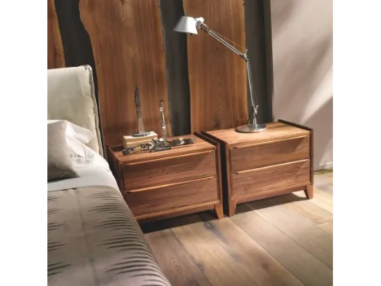 Comodino Leonardo L100 in legno massello di Arte Brotto