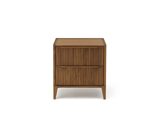 Comodino Leonardo L184D Code in noce oliato di Arte Brotto