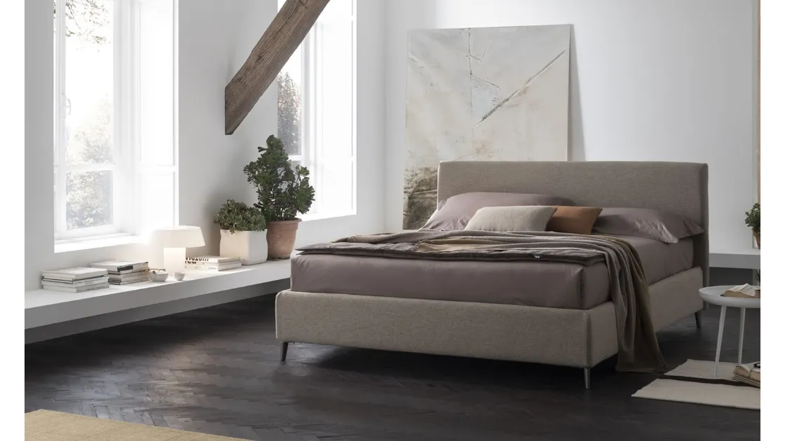 Letto in tessuto con box contenitore Benny di V&Nice