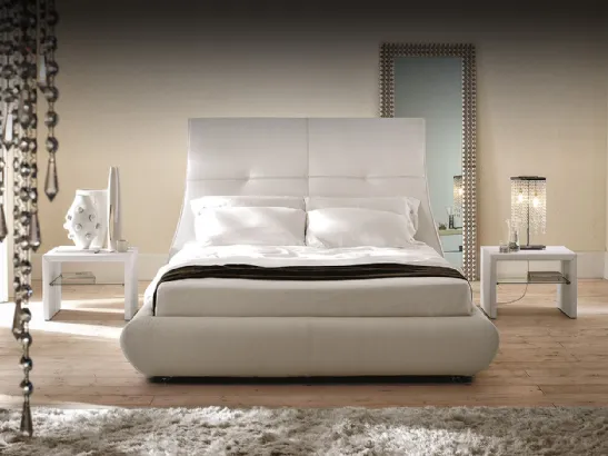 Letto Matisse con testiera importante e box contenitore di Cattelan Italia