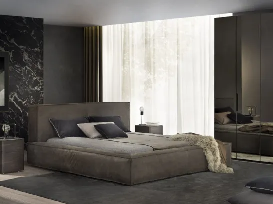 Letto Elite Pelle Vintage di Olivieri