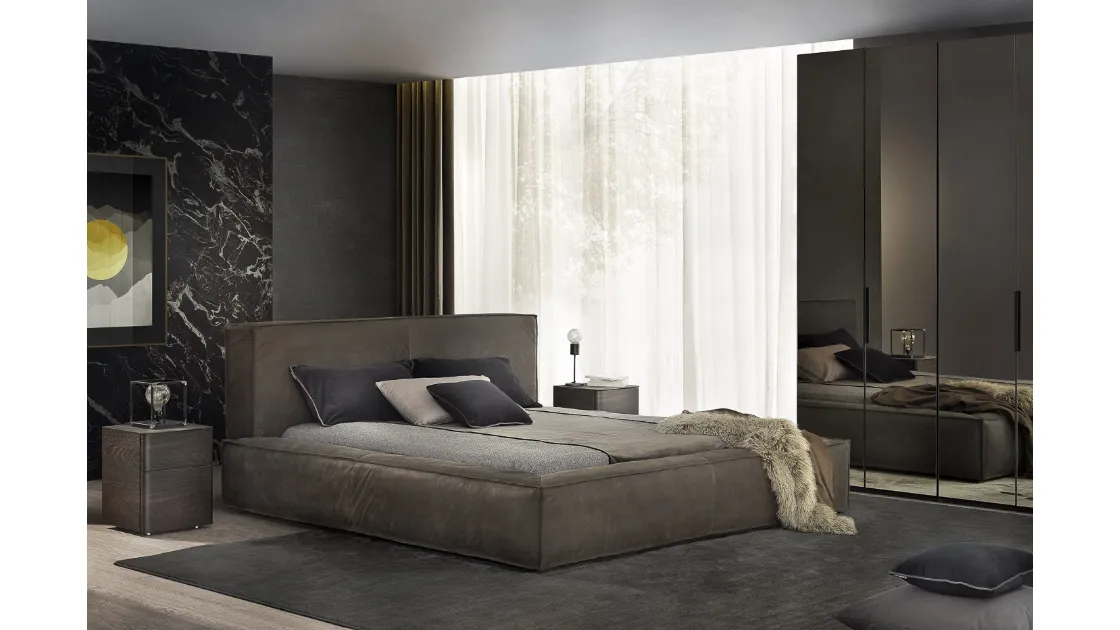 Letto Elite Pelle Vintage di Olivieri