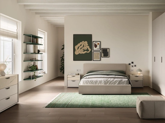 Letto in tessuto Lucas Night 10 di Orme