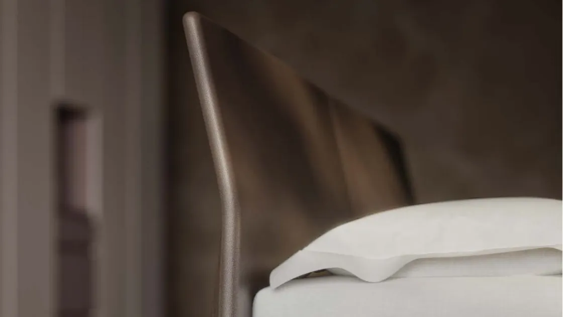 Letto moderno con testiera in ecopelle Ofelia di Orme