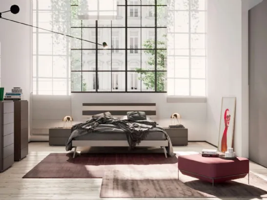 Letto con testiera moderna Segno di Orme
