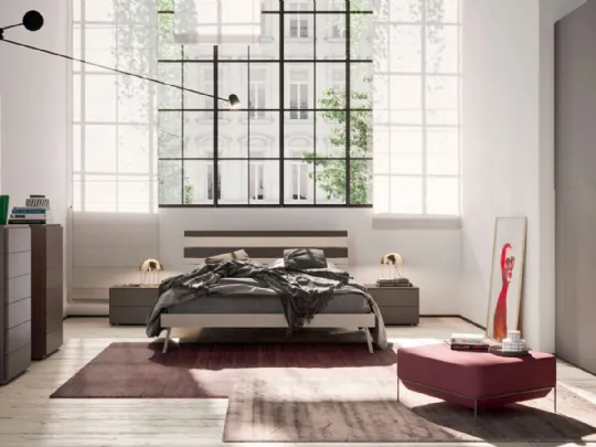 Letto con testiera moderna Segno di Orme
