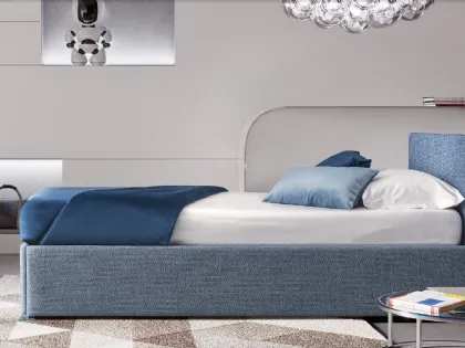 Letto Gelsomino in tessuto con secondo letto estraibile di Le Comfort