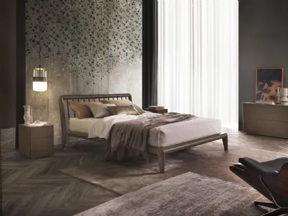 Letto Tube Rovere Visone di Olivieri