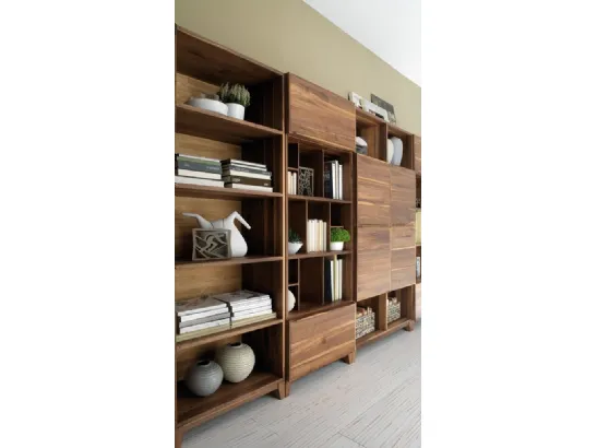 Libreria componibile Leonardo in legno massello di Arte Brotto