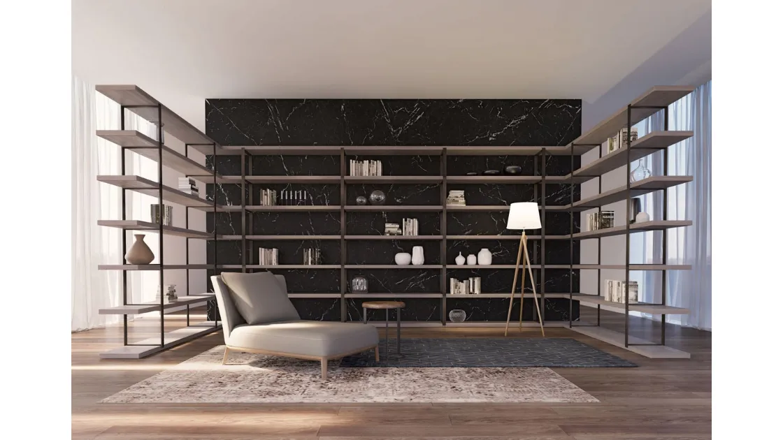 Libreria angolare divisoria componibile New York di Olivieri