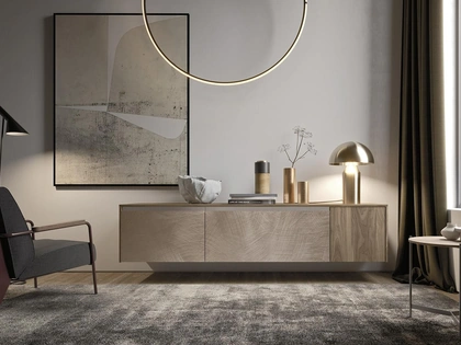 Madia Horizon Gola 953 in laccato spazzolato e Noce light di Mobilgam