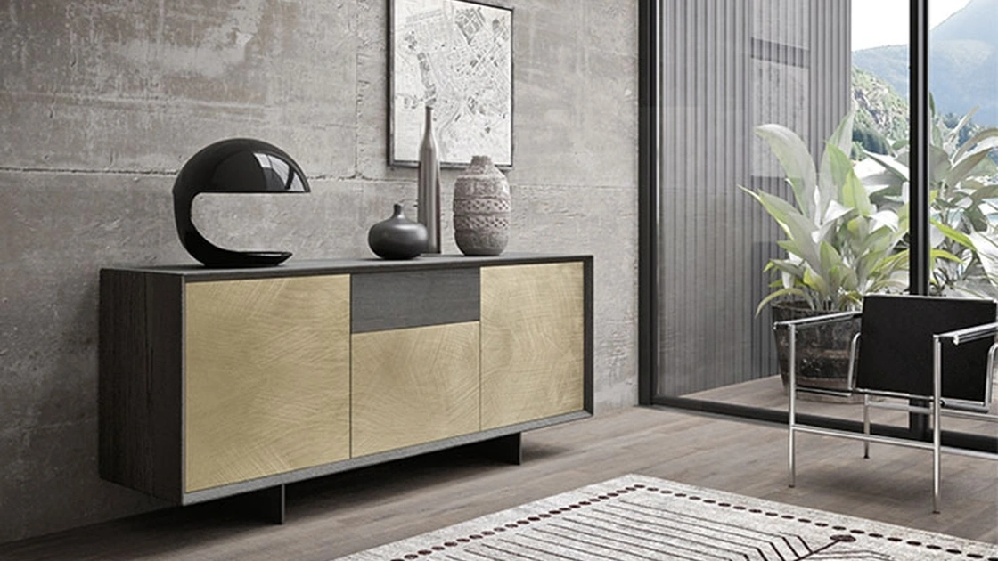 Madia Horizon Zen 974 in laccato spazzolato di Mobilgam