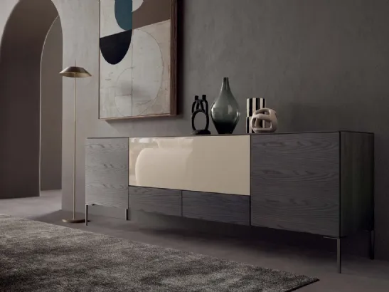 Madia I-Modul Art in legno e laccato lucido di Presotto