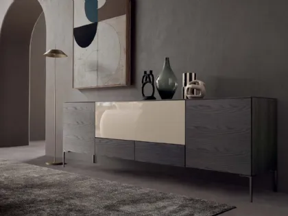 Madia I-Modul Art in legno e laccato lucido di Presotto
