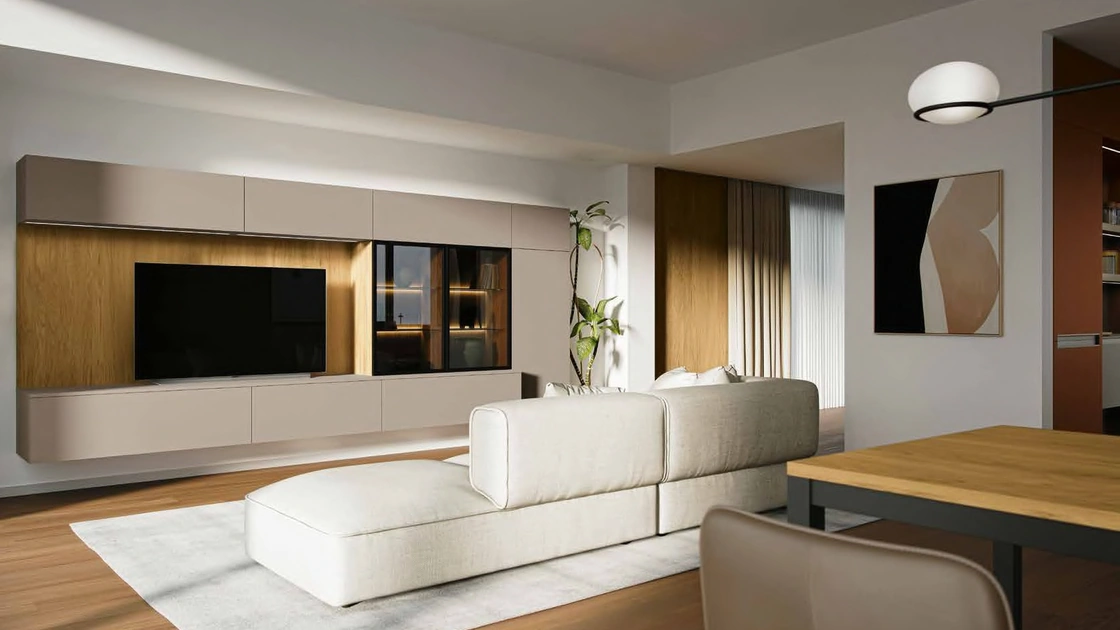 Parete Attrezzata Living MK01 di Gentili Cucine
