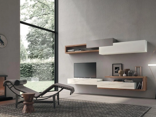 Parete Attrezzata Composizione Horizon 929 di Mobilgam