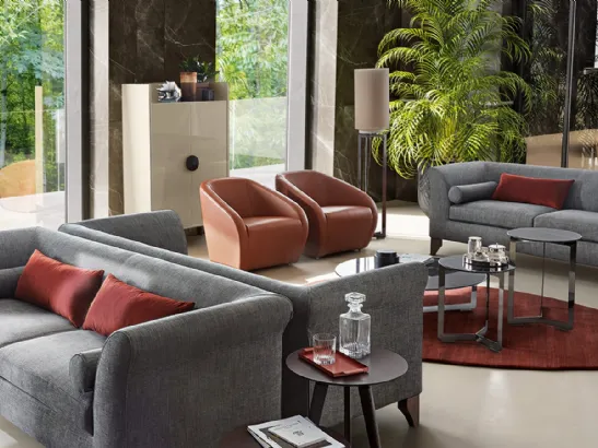Poltroncina in pelle Arnold di Dema