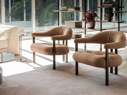 Poltrona in tessuto Greta Lounge di Cattelan Italia