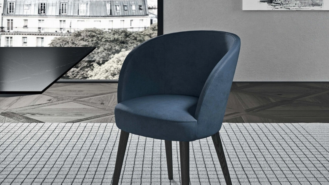 Sedia in pelle Evia di Presotto