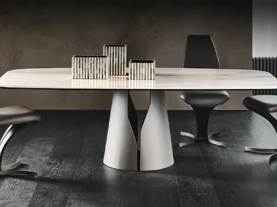 Tavolo con piano in ceramica Giano Keramik di Cattelan Italia