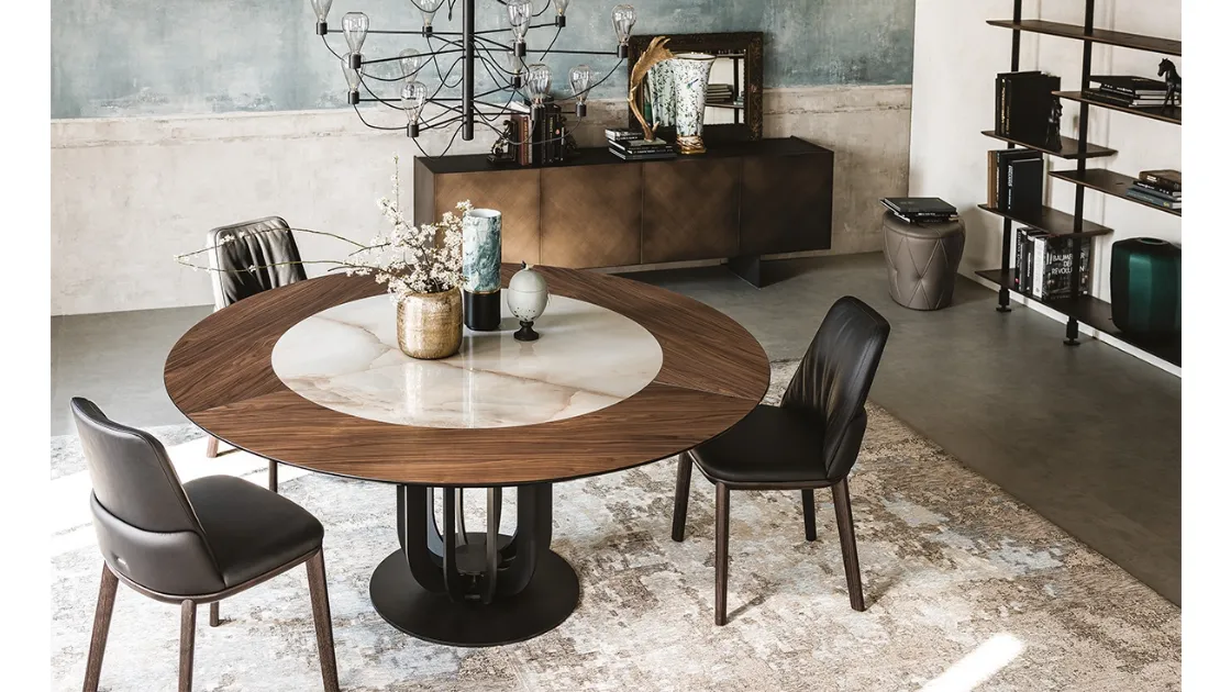 Tavolo Soho Ker-Wood in legno e ceramica di Cattelan Italia