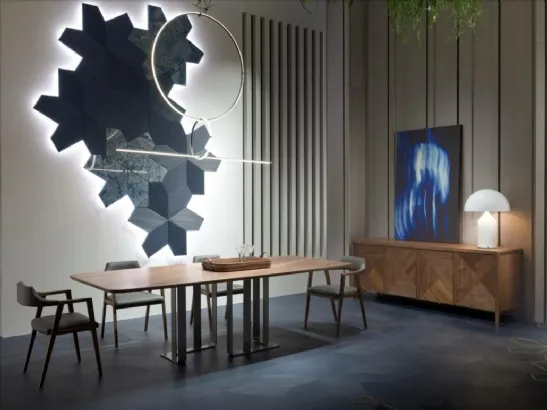 Tavolo Leonardo in Noce massello di Arte Brotto