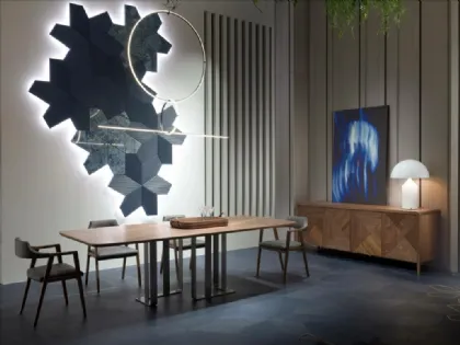 Tavolo Leonardo in Noce massello di Arte Brotto