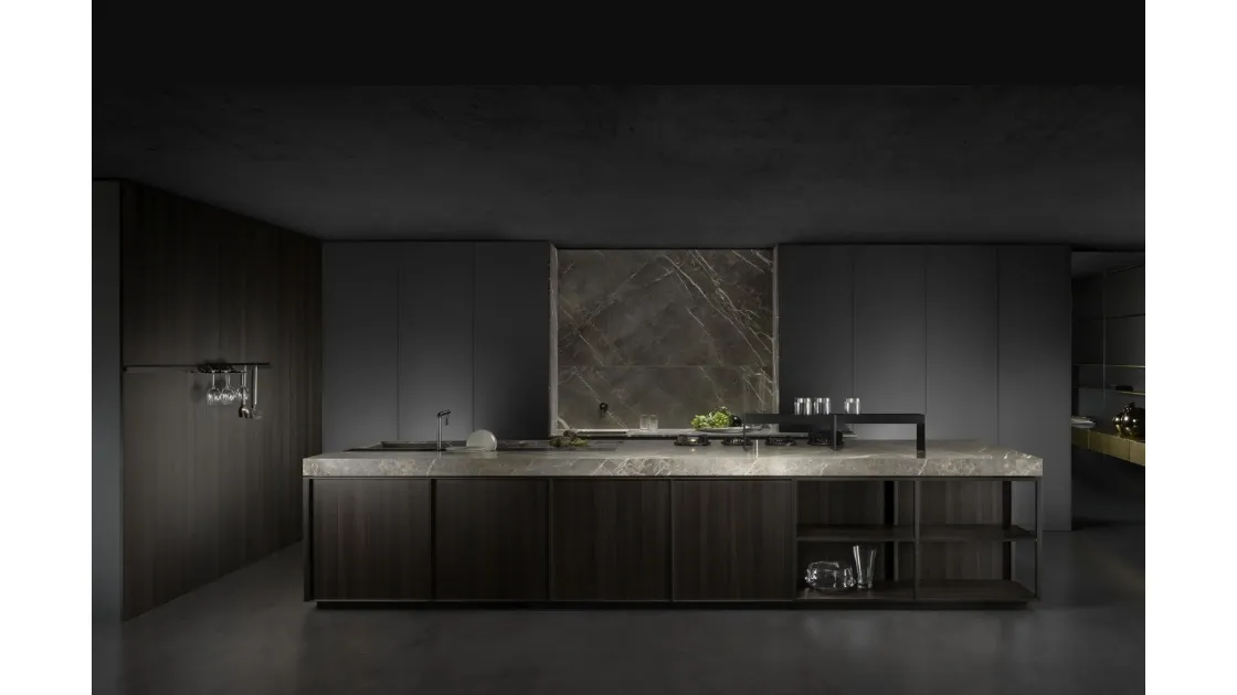 Cucina Design con isola Kuadra di Key Cucine