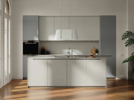 Cucina Moderna in pet con isola MK08 di Gentili Cucine