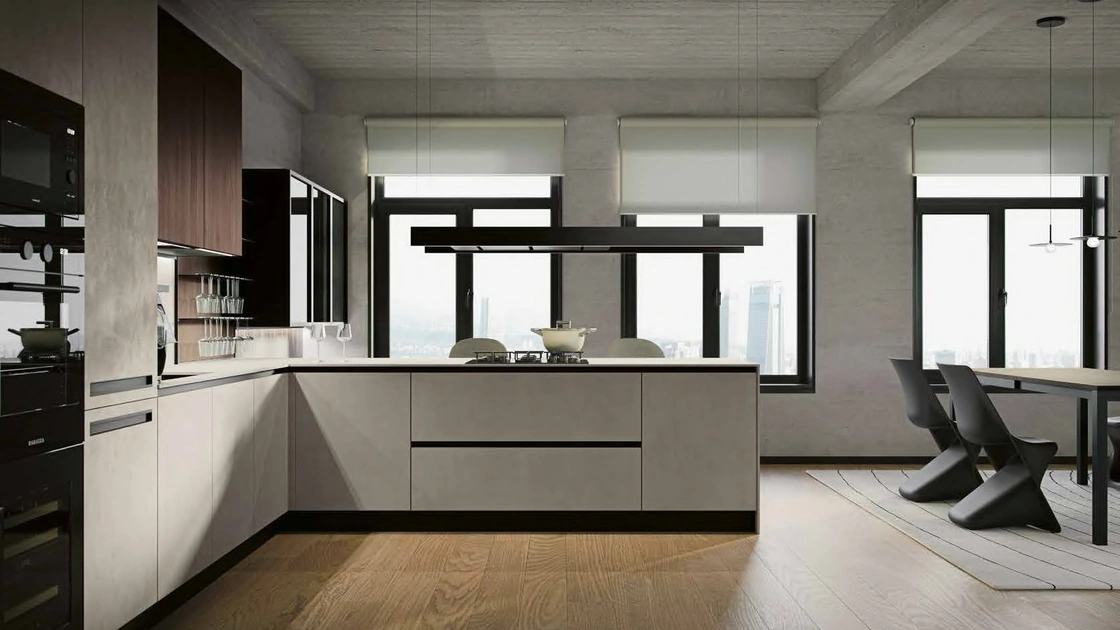 Cucina Moderna con penisola MK10 di Gentili Cucine